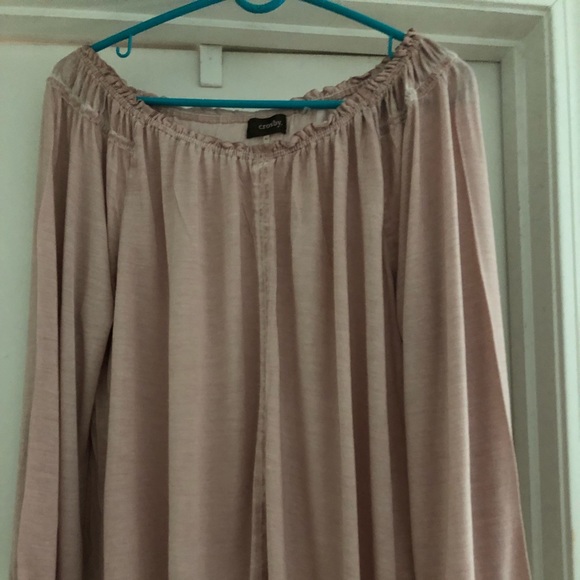 Pink Feathered Off-Shoulder Top (XL) main image 0